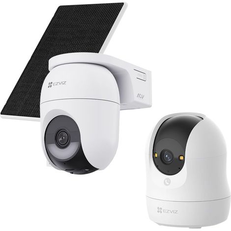 Caméras Surveillance WiFi Intérieure + Extérieure : C6N G1 4K PT 360° + CB8 Lite 4MP avec Panneau Solaire, Vision Nocturne Couleur, Détection Humaine, Suivi Intelligent, Audio Bidirectionnel (1/5)