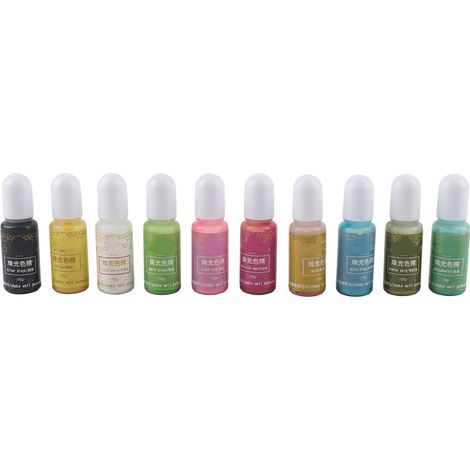 Colorant Époxy UV 15g - 10 Couleurs Vives pour Résine Artisanat DIY Créatif (A) (1/5)