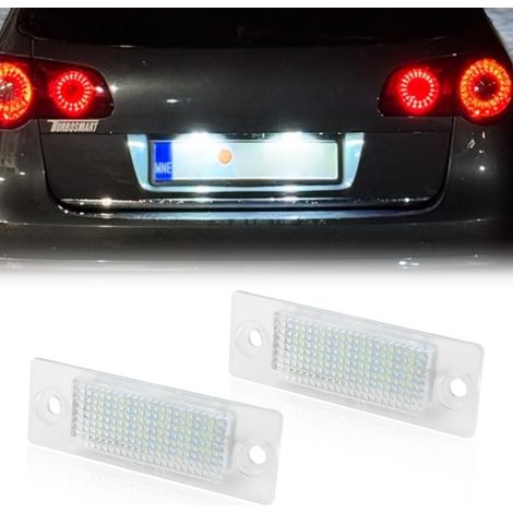 License Plate Lights for Golf 5 Plus/Caddy III/Passat Cimousint/Passat Combi/Variant/Transpiarter/T5/Touran/Jetta/Skoda Superb Car Accessories Spare Parts 2 X 18 LED (1/5)