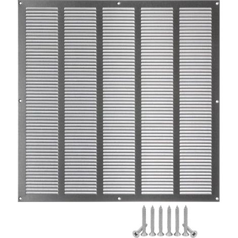 1 Grille De Ventilation 500x500mm, Acier Galvanisé, Avec Moustiquaire, Pour Mur Et Plafond