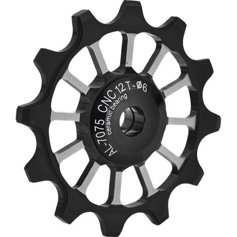 MEIJUN Poulie de dérailleur vélo arrière en alliage aluminium avec roulements céramique, couleur noire (1/4)