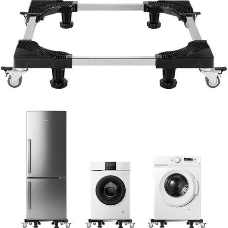 VEVOR Supporto per Frigorifero Base Mobile, Capacita di Carico 1100 libbre, Supporto per Lavatrice con 8 Ruote Gemelle Bloccabili e 4 Freni, Carrello per Mobili Regolabile da 27,5-35,4 Pollici per Lav (1/5)