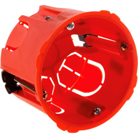 Boîte placo appareillage vis et griffes - Ø67x50mm + vis - Rouge - Zenitech (1/5)