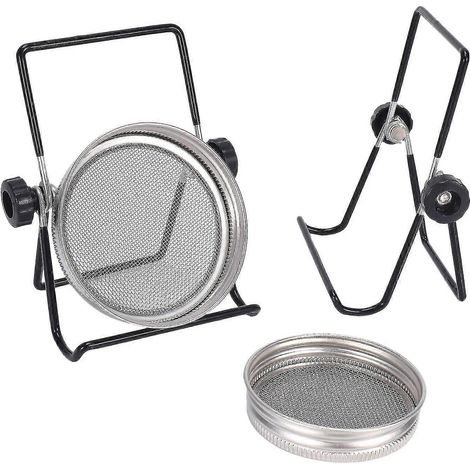 Ensemble de couvercles et passoires pour germoirs – 4 couvercles en acier inoxydable, 2 grilles de germination, paquet F (1/3)