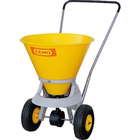 Chariot à sel 20l Ku. pneus jaunes, pneus en caoutchouc avec régulateur de quantité de sel 1-4m (1/2)