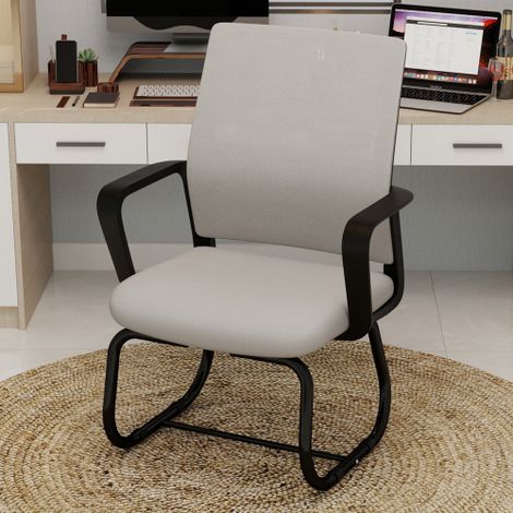 Chaise de bureau moderne minimaliste – Structure en métal, douce et confortable, utilisation à la maison et au bureau, plusieurs couleurs disponibles (1/5)