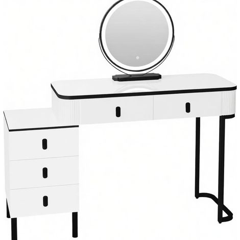 CAIziBureau chic, coiffeuse avec tiroir, bureau, coiffeuse élégante (uniquement avec table de maquillage) (1/5)