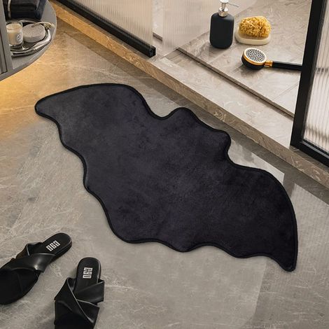 Tapis de bain chauve-souris d'Halloween 36x20, décoration gothique pour la maison (1/5)
