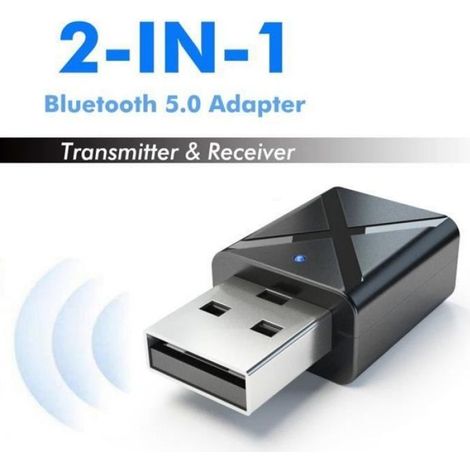 Bluetooth 5.0 Audio Transmetteur Mini 3.5mm AUX Adaptateur Bluetooth Stéréo pour TV PC Voiture (1/3)