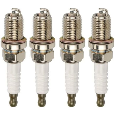 Lot de 4 bougies d'allumage de rechange pour moteur de tondeuse à gazon Champion RC12YC, Briggs & Stratton 491055, 491055S, 692051, 792015, 491055T, 5066, Kohler 25 132 12-S, JD M78543, 531308128