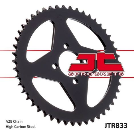 Pi帽贸n trasero de acero JT R833-41, 41 dientes, tama帽o 428 (1/2)