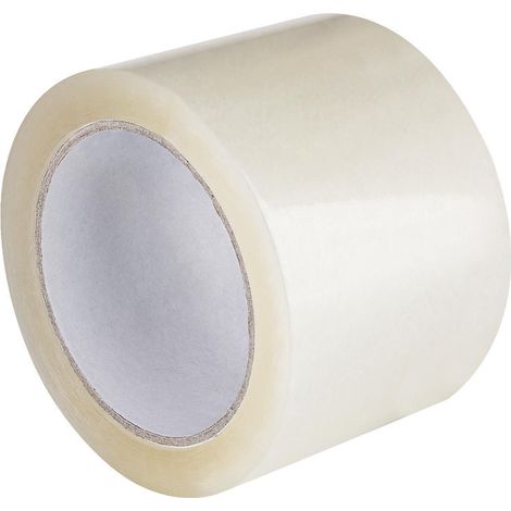 Ruban d'emballage PP transparent 75 mm x 66 m, 52 my extra fort, 1 pièce