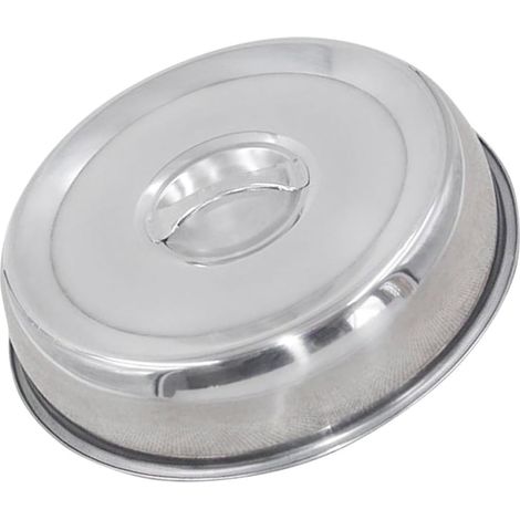 Couvercle rond en inox de 28 cm pour la protection des aliments (steaks et barbecues)