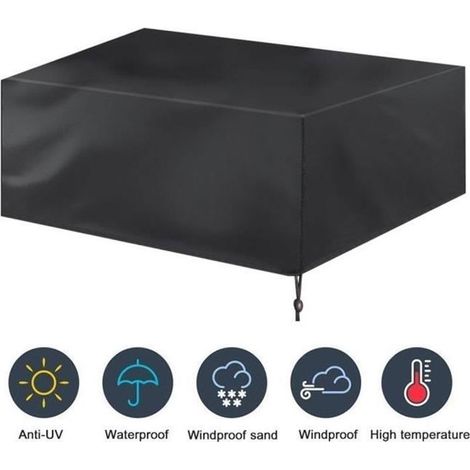 18012074cm-Housse pour Mobilier de Jardin Étanche Bâche Couverture Housse de Protection Meuble Table Salons de Jardin Pation (1/4)