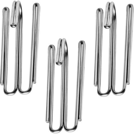 Set da 30 ganci per tende in acciaio inox – Ganci a 4 punte – Adatti per tende, tende da doccia, anelli per tende, binari e altri accessori. (1/5)