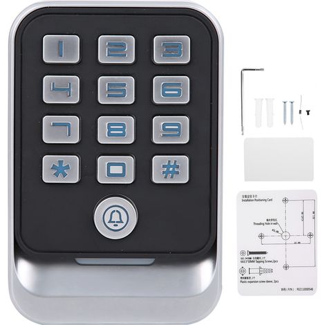 Contrôleur d'accès RFID 125KHz avec clavier rétroéclairé IP67, étanche, compatible Wiegand26/34, pour porte à mot de passe et carte (1/5)