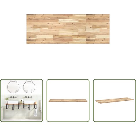 vidaXL Dessus de table - Dessus de meuble de salle de bain non traité bois d'acacia (1/5)