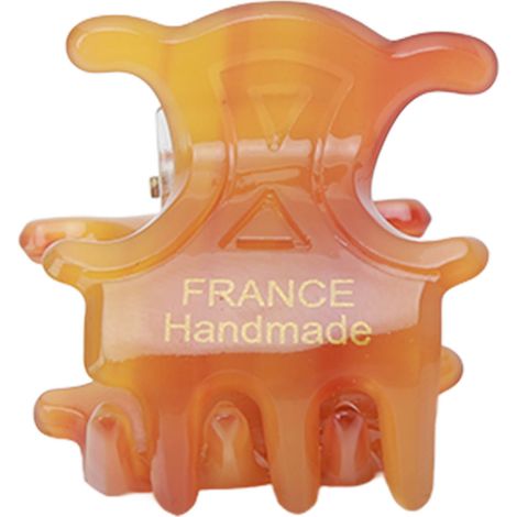 Mini pince à cheveux marron, légère et brillante, grip puissant, petite griffe pour femmes, tenue solide (1/5)
