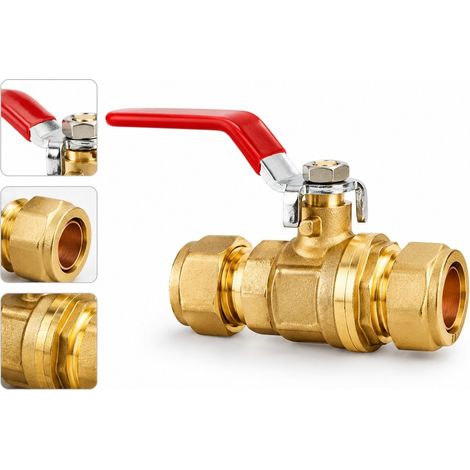 1 Ensemble Kit Barrière Électrique Externe pour Chauffe-Eau Rouge et Bleu avec Soupape de Sécurité Laiton 0,75 MPa Bande PTFE 6 m (1/5)