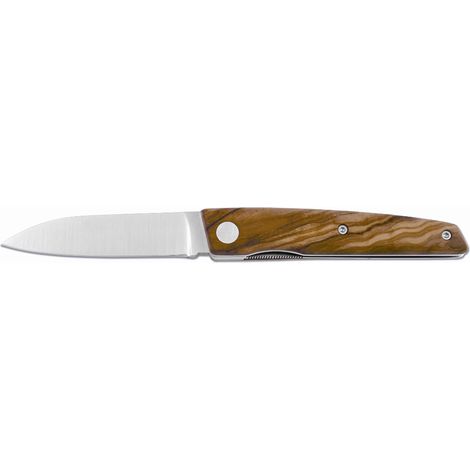 Navaja Salamandra 230012, hoja de 7,2 de acero inoxidable D-2, cachas de madera de olivo, dispone de seguro + pañuelo desenfunda