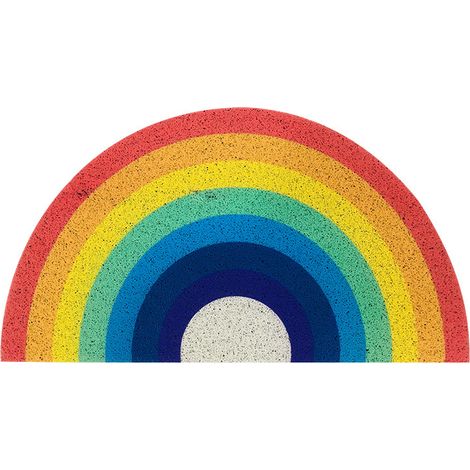 Tapis De Bain rayé en Couleurs DemiRond Microfibres 40x80cm Antidérapant Et Absorbant pour Baignoire,Douche,Salle de Bain,Cuisine,Entrée,Chambre Lavable (1/3)