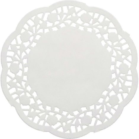 100 napperons jetables en papier dentelle blanc absorbant l'huile, doublure de boîte à gâteaux, papier d'emballage, 4,5 pouces (motif grain aléatoire) (1/5)