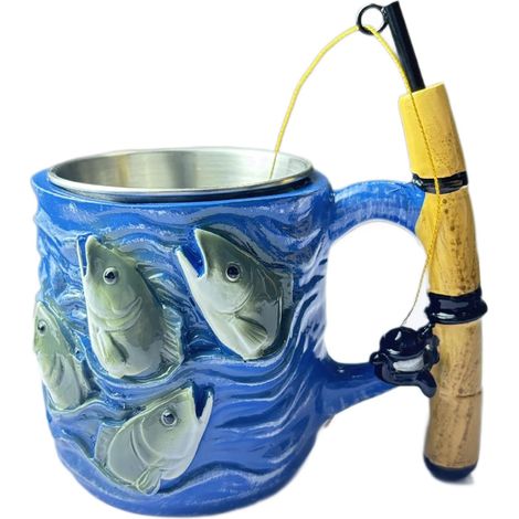 Seaside Serenity Decorative Fish Mugs for Adult Males Who Enjoy (1/5)