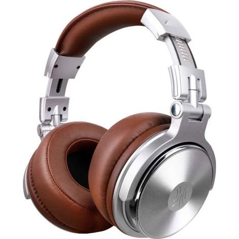 Auriculares de monitorización con cable, micrófono integrado de 6,5 mm, altavoz de neodimio de 50 mm y diseño plegable para estudio, DJ y guitarra. (1/5)