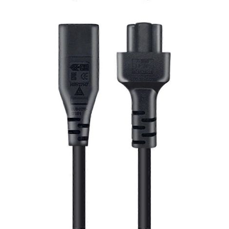 Câble adaptateur IEC320 C5 vers C8, adaptateur secteur pour ordinateurs portables C8 vers C5 (1/4)