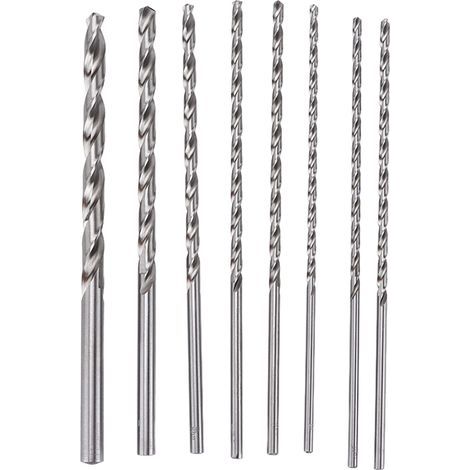 8Pcs Twist Drill Bits HSS Hole Processing Metal Wood Rotary Tool Kit 4mm‑10mm Extra Long 200mm (1/5)