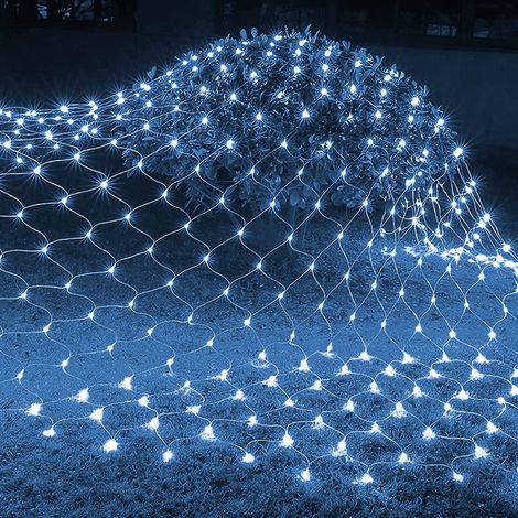 Guirlande Lumineuse En Résille - 1,5 x 1,5 M - 96 LED Étanche Pour Extérieur - 8 Modes - Alimentation Secteur - Pour Jardin, Haie, Clôture, Arbre De Noël (1/5)