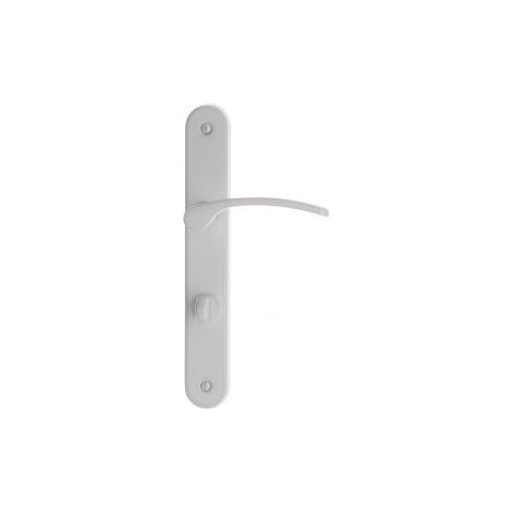 Quincadeco – Poignée de porte coulissante aluminium blanc – Finition peinture époxy résistante – Entraxe 195mm pour portes 38 à 46mm