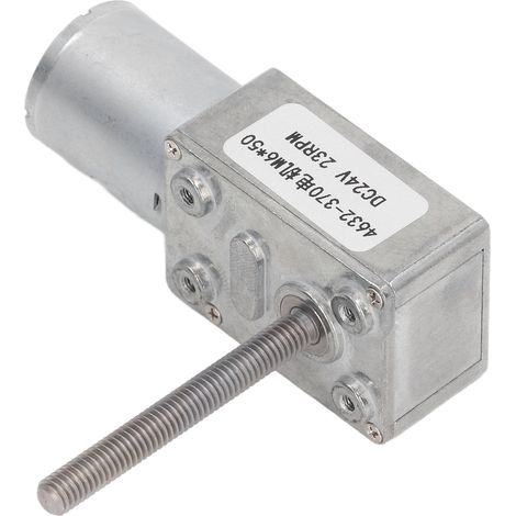 Moteur à engrenage à vis sans fin 4632-370, moteur carré, 24 V CC, filetage M6 x 50 mm, 23 tr/min (1/5)