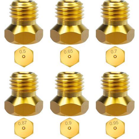 6Pcs Gicleur gaz Butane Universels pour plaque de cuisson au gaz naturel GPL, jets, buses et injecteurs (0.5-0.65-0.7-0.87-0.9-0.95) (1/5)