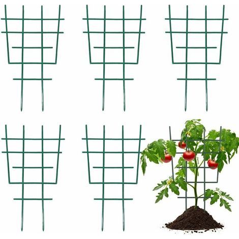 6 pcs Support de Plantes en Plastique Treillis de Jardin pour Plantes Grimpantes Cadre d'escalade pour Plantes Pot de Fleur Treillis Plante pour Extérieur Intérieur (1/5)