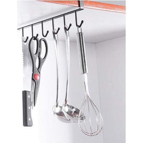 Porte-verres mural pour cuisine, support à ventouses pour tasses, rangement d'armoire (1/4)