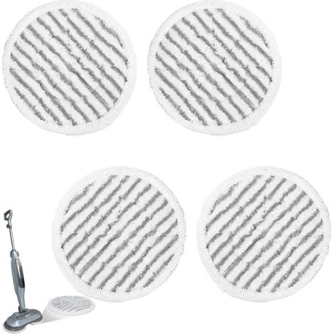 Lot de 4 lingettes de rechange pour nettoyeur vapeur Shark Series S7000, S7000AMZ, S7001, S7001TGT et S7201 (lingettes en microfibre). (1/4)