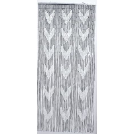 Rideau de porte Perles Bambou, Intérieur et Extérieur, Porte d’entrée, porte intérieure, porte fenêtre 90x200cm - Chevron n°11.