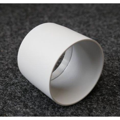 Collerette tubulaire blanche 20° à visser Ø 48x40mm (à l'unité) pour projecteur Rafale 8W blanc TRAJECTOIRE