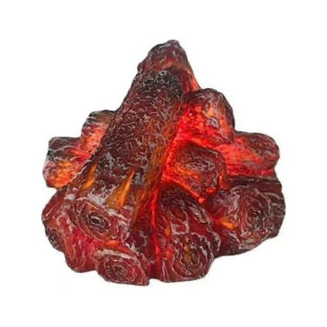 KLVGTIFS PU - Cheminée artificielle LED effet charbon, flammes de bois réalistes, lampe sans flamme pour la décoration intérieure (Bean) (1/4)