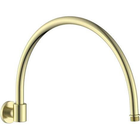 Signature Eternal Traditional Round Shower Arm 365mm - Brushed Brass (1/2)