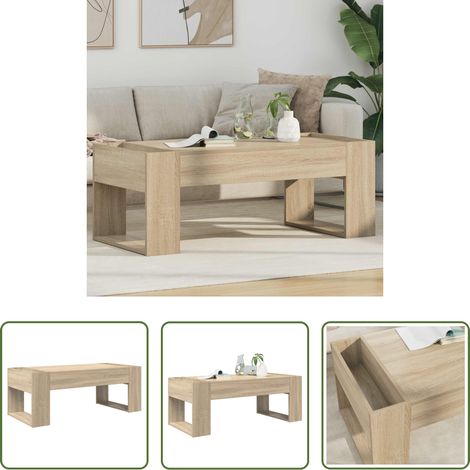 Wohnzimmer Couchtisch - Couchtisch Sonoma-Eiche 110 x 50 x 41 cm Holzwerkstoff (1/5)