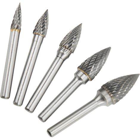 Fraises Rotatives Carbure Double Taille avec Queue 6mm/0,24in pour Aéronautique Automobile Marine (1/5)