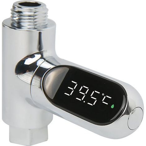Thermomètre de Douche à LED,phe Thermomètre Numérique 0-100 ° C, avec thermomètre Rotatif à 360 °, Compteur d'eau à LED, Thermomètre pour Eau de Douch (1/3)