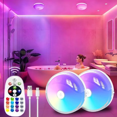 Éclairage d'ambiance intérieur - avec télécommande - éclairage d'ambiance chambre - éclairage d'ambiance salon - Créez un chez-vous chaud - 2 pièces (1/5)