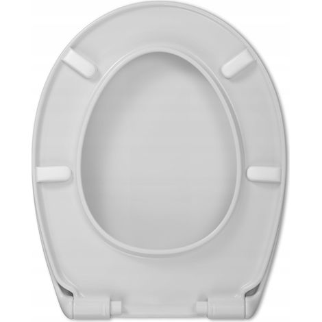 Les rois des sièges de toilettes Abattant WC - Modèle Koło - Blanc - Antibactérien - Frein de chute (1/5)