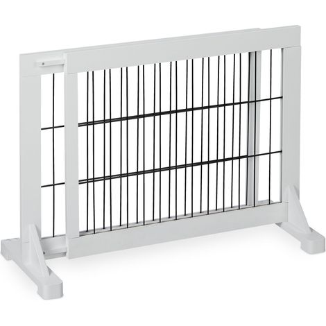 Puerta de seguridad retráctil blanca