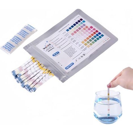 100 Stück 9-in-1-Teststreifen für Trinkwasser, analysiert Blei, Nitrat, pH-Wert, Nitrit, Chlor und Härte, zuverlässiges Testgerät für Zuhause und Büro