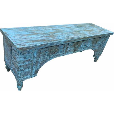 Mueble bajo de madera artesanal 165-175x45x57h cm