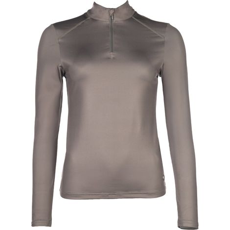 XL, blu royal: Maglietta tecnica da donna per equitazione modello Summer Milano II con zip sul colletto (1/5)